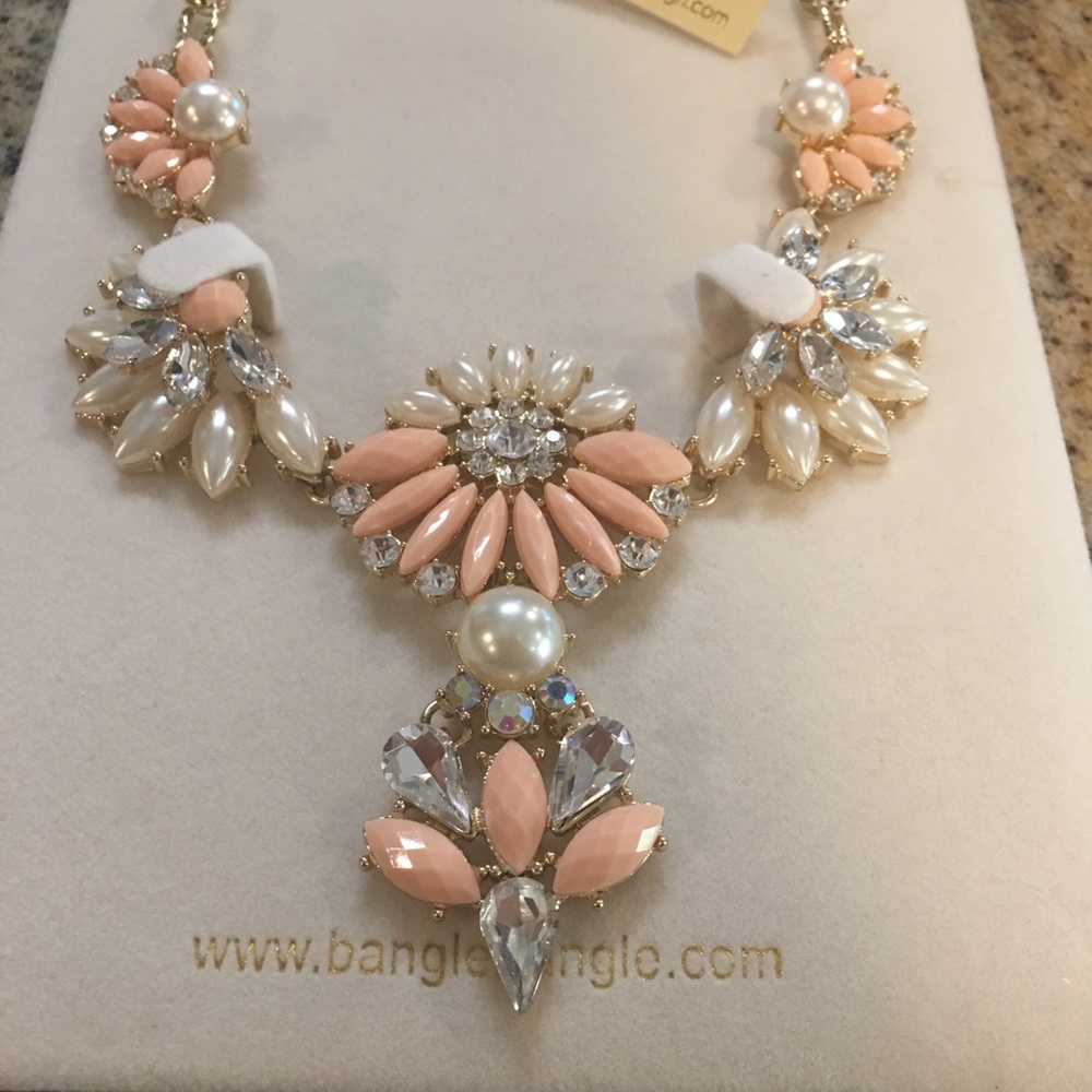🎉 HP 🎉 NWT Amrita Singh Peach & Pearl Necklace - Picture 4 of 8